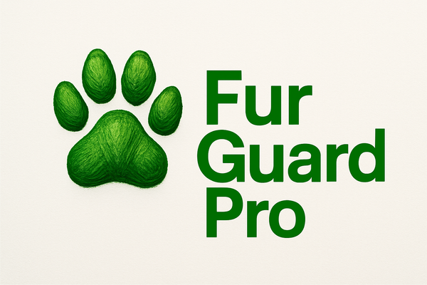 generate an image of a dog paw and next to it must be written this "FurGuad Pro".The dog's paw and the writing must be in green